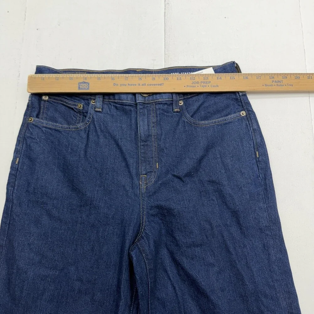 J.Crew Wide Leg Jeans Womens 28 Blue Dark Wash High Rise Denim Trouser